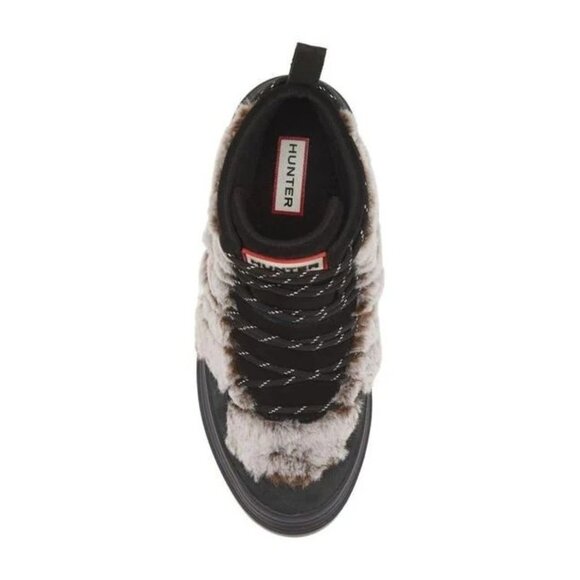 Hunter Women's Faux Fur Hiking Boots - Mid Lace Up, Size 7 US, New with Tag - Picture 3 of 8